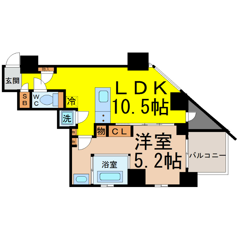 ＳＫ　ＢＵＩＬＤＩＮＧ－５０１ 間取り