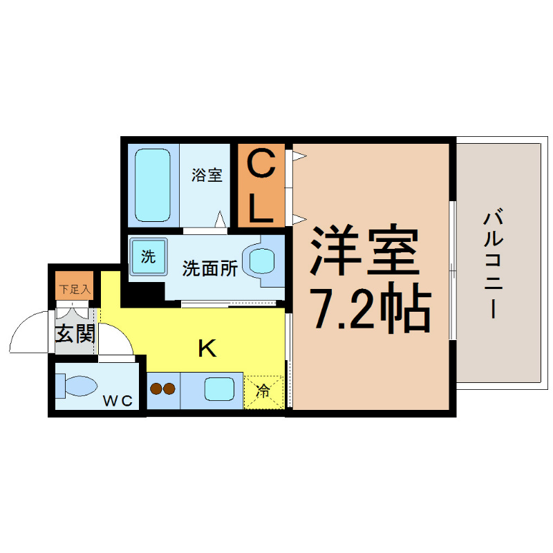 リバーコート砂田橋Ⅰ 間取り