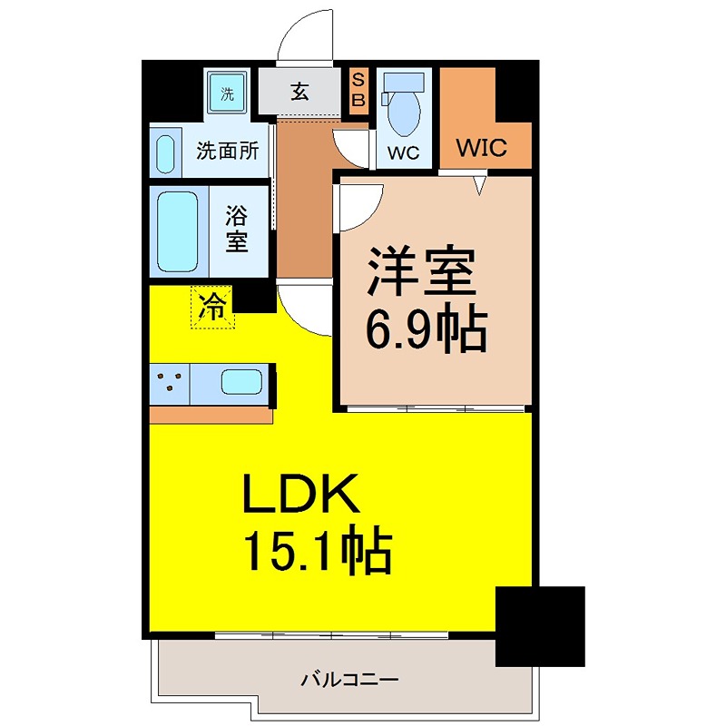 リバーコート砂田橋II 間取り