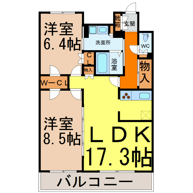 グラン・アベニュー名駅 間取り
