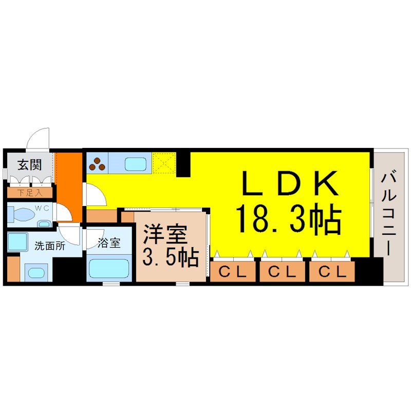 Ｃ.Ｐ.Ｐｕｒｅ1608 間取り
