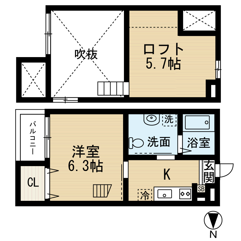 ｋｏｈｉｍａｒｉ志賀本通（コヒマリー志賀本通） 間取り