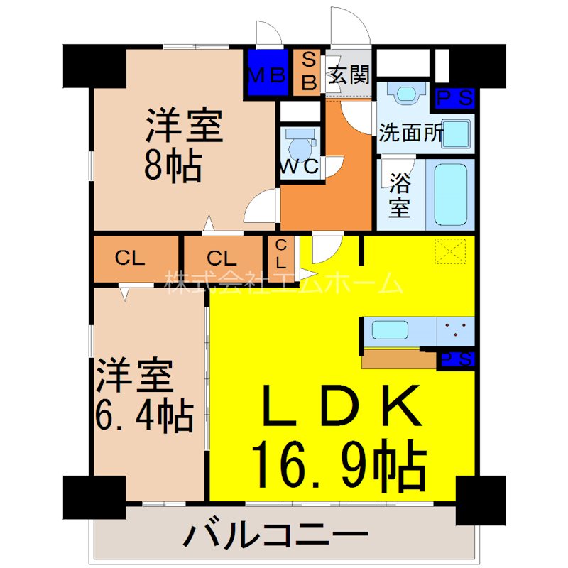 プレスティ則武 間取り