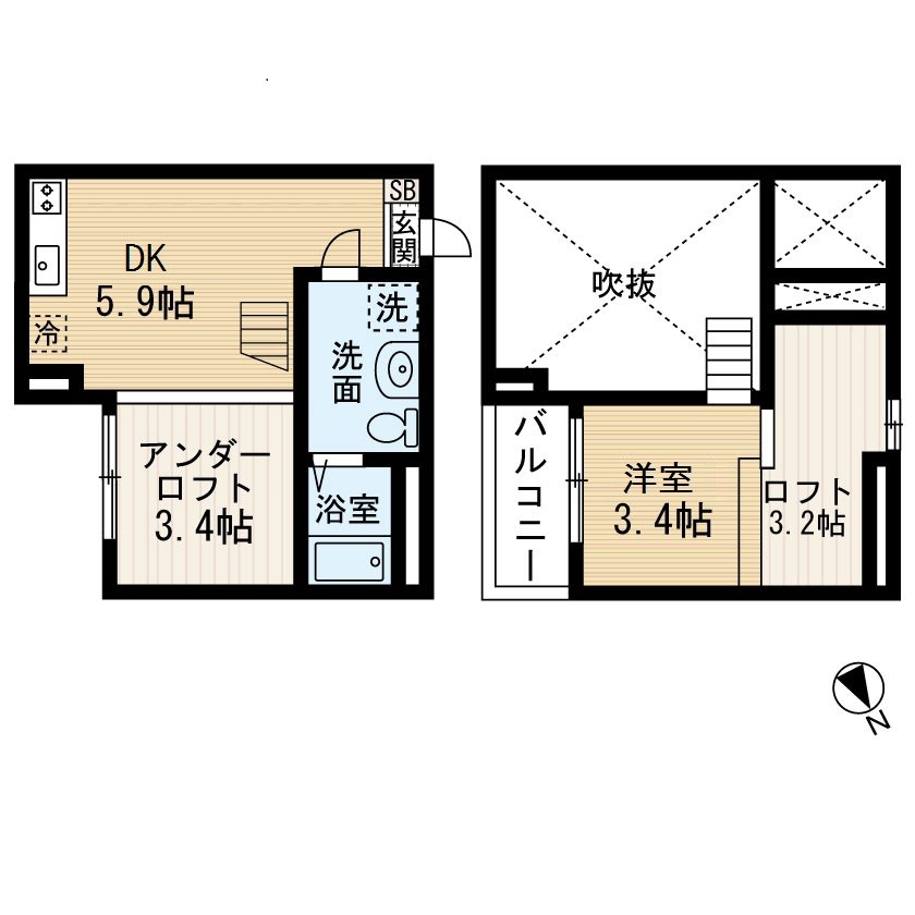 プランドール本地通 間取り