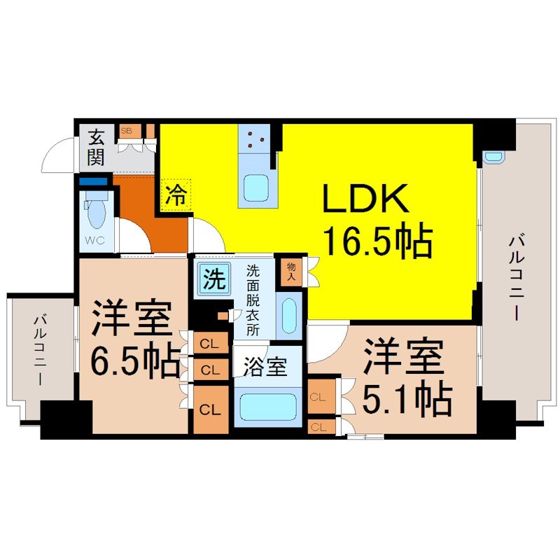 グランパセオ名駅那古野 間取り