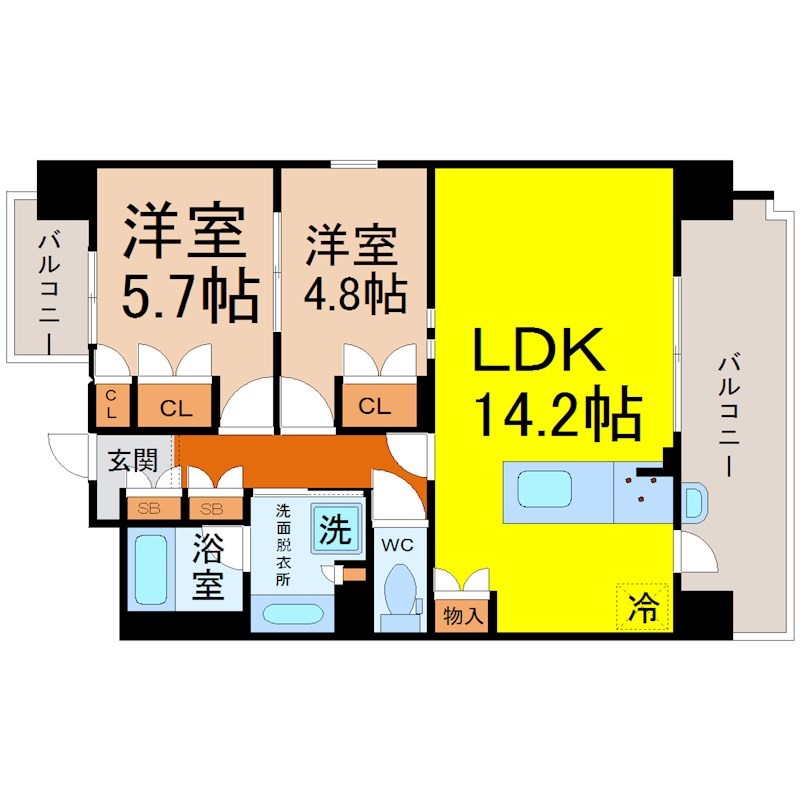 グランパセオ名駅那古野 間取り