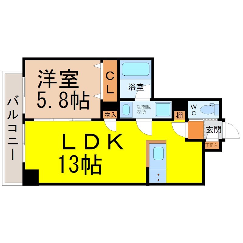 Ｕｒｂａｎ　Ｃｌｏｕｄ　Ｉｚｕｍｉ 間取り