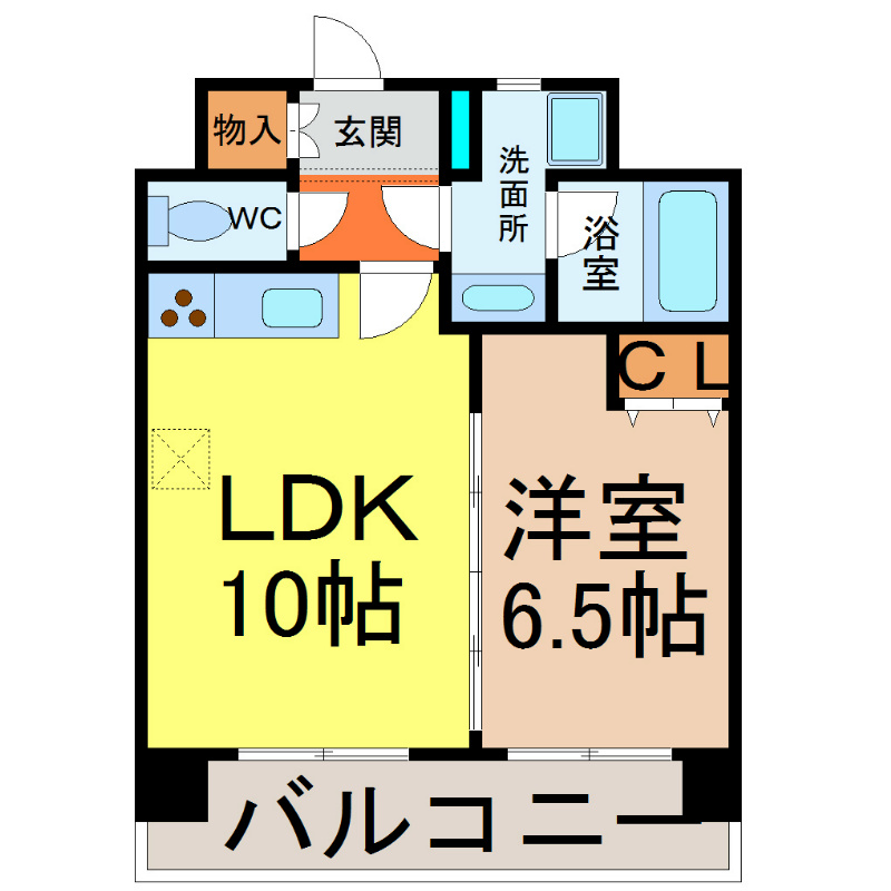 スタジオスクエア泉 間取り