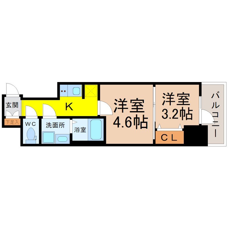 メイクスＷアート上前津Ｖ 間取り