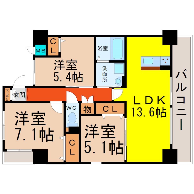 プログレッソ花の木 間取り