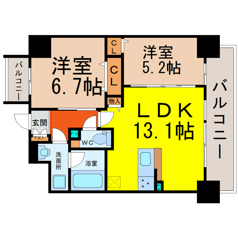 コンフォート城西 間取り