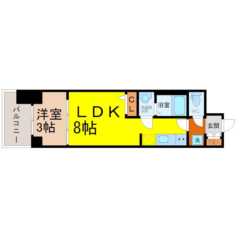 プレサンスジェネ上前津 間取り
