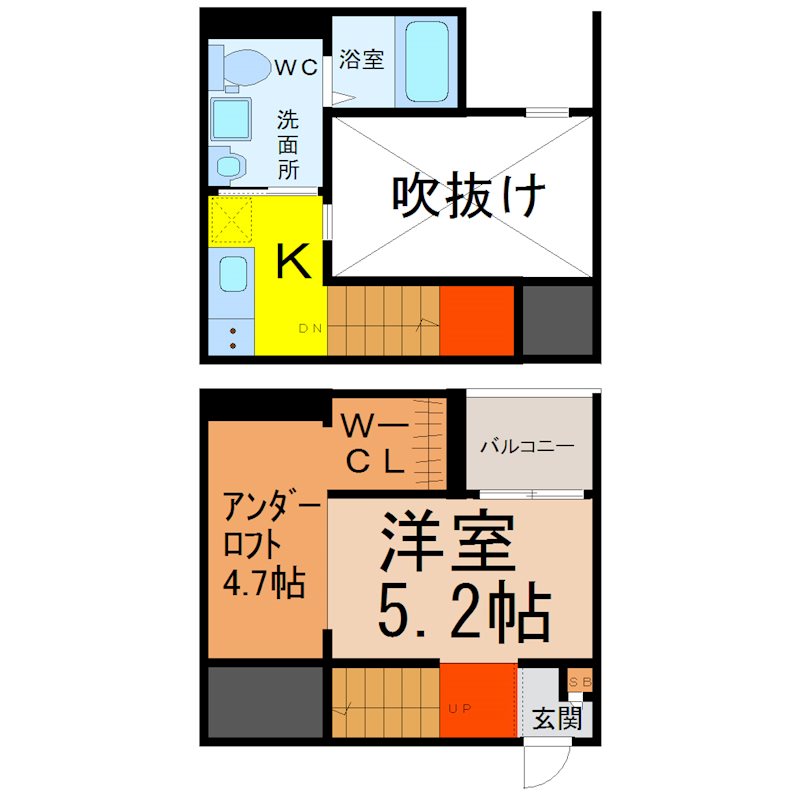 ＦＯＮＴＡＮＡＴＡＫＡＢＡＴＡ（フォンターナタカバタ） 間取り