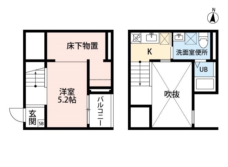 ＦＯＮＴＡＮＡＴＡＫＡＢＡＴＡ（フォンターナタカバタ） 間取り