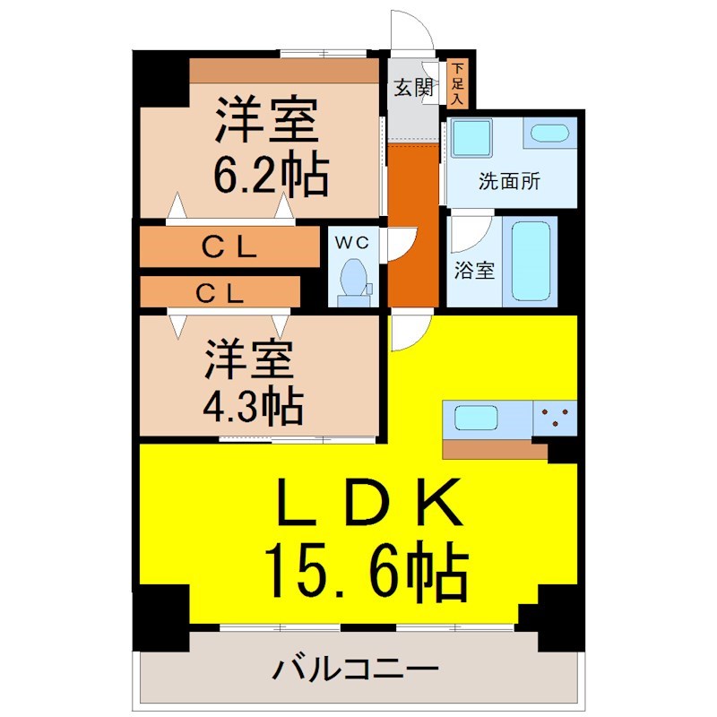 ハイドランジア東別院 間取り