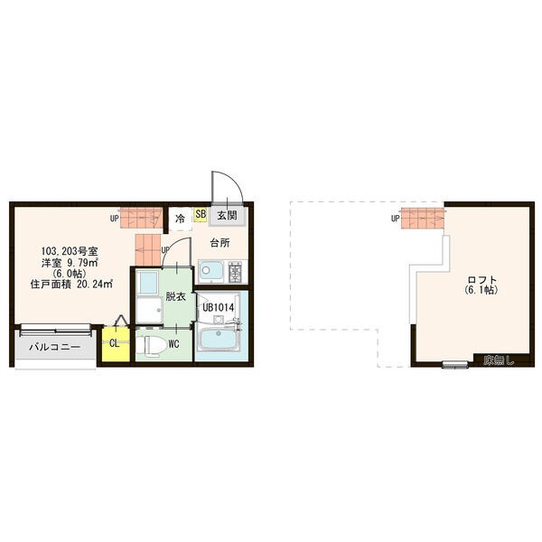 Calma本陣（カルマ本陣） 間取り