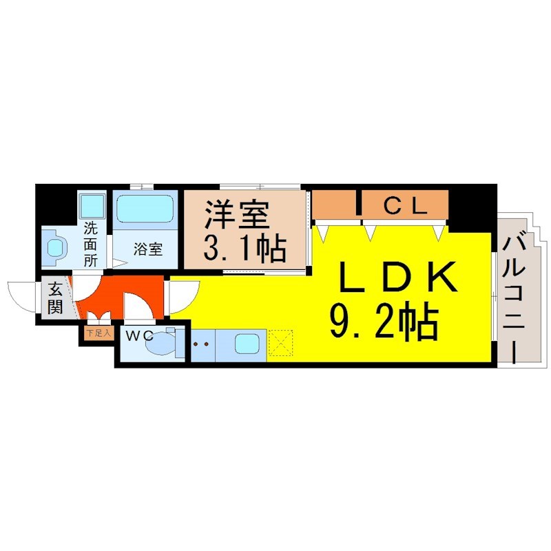 ラクラーレ上前津 間取り