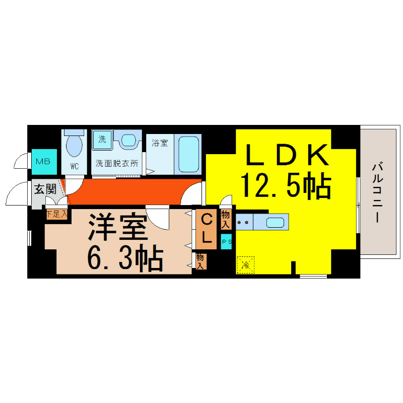 Ｐ－ＳＱＵＡＲＥＳｈｕｍｏｋｕ 間取り