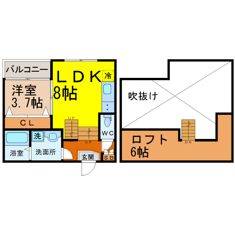 Ｍａｉｓｏｎ　Ｌａｆｒｅ（メゾンラフレ） 間取り