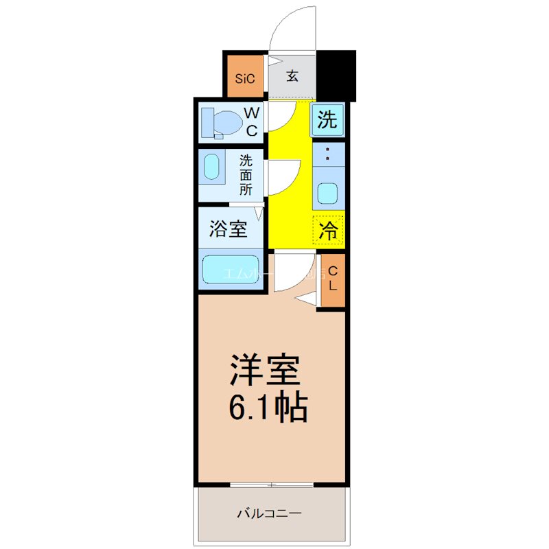 メイクスWアート今池Ⅲ 間取り