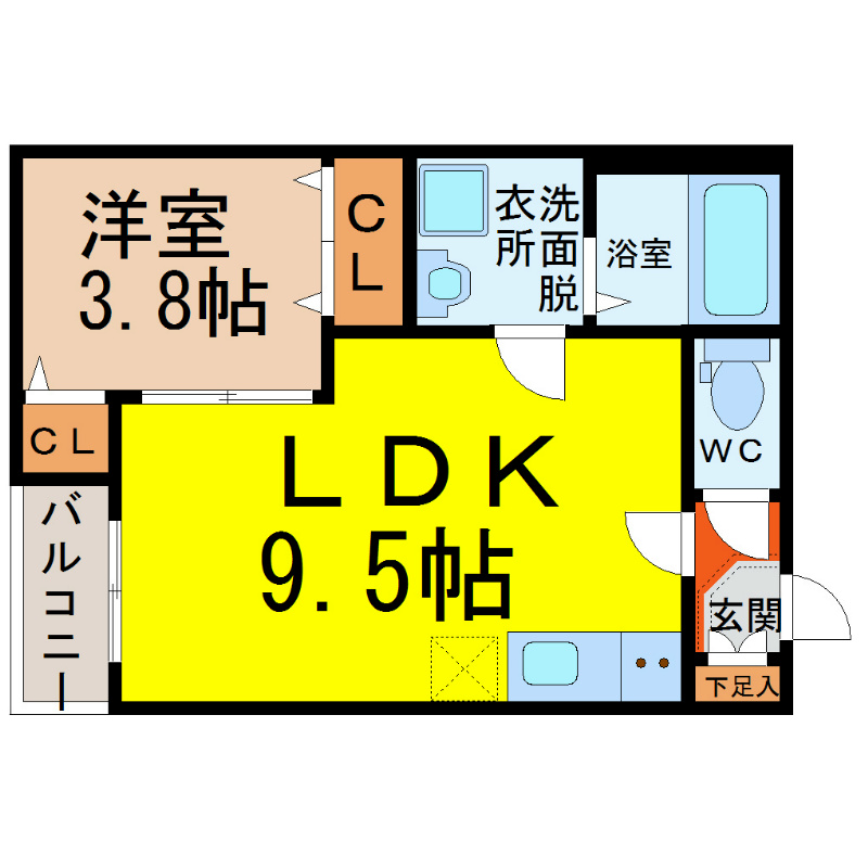 ＦＥＲＩＯ平安通（フェリオ平安通） 間取り