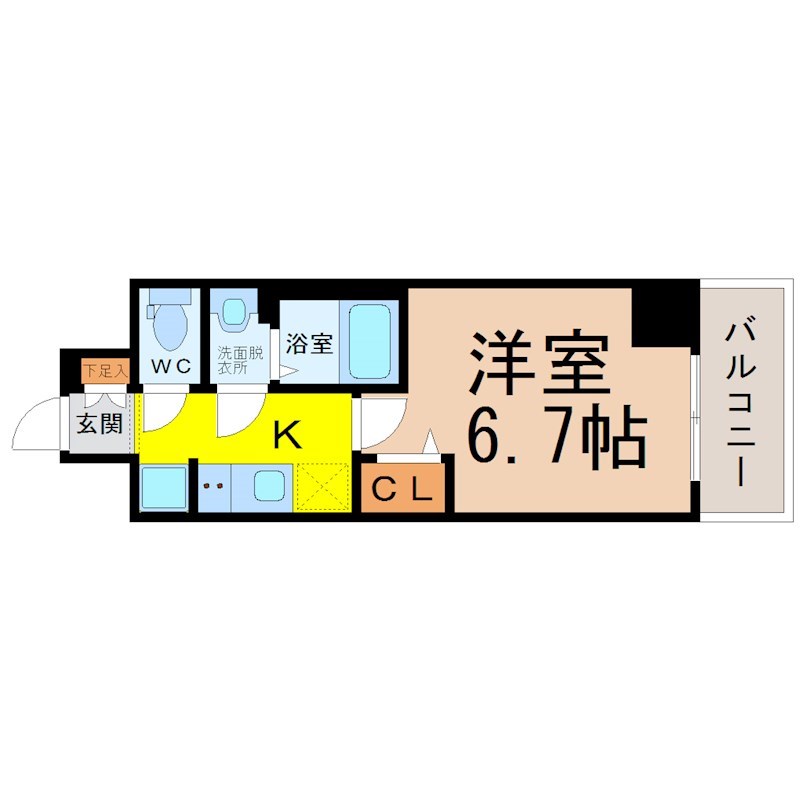 プレサンス大須観音ビザリア 間取り