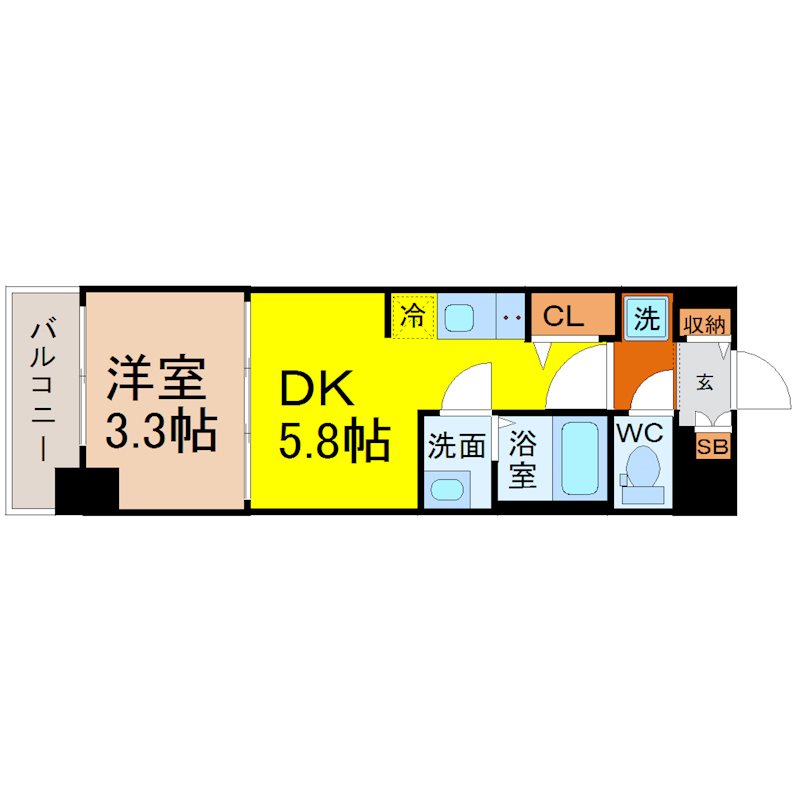 プレサンスジェネ新栄町駅前葵 間取り