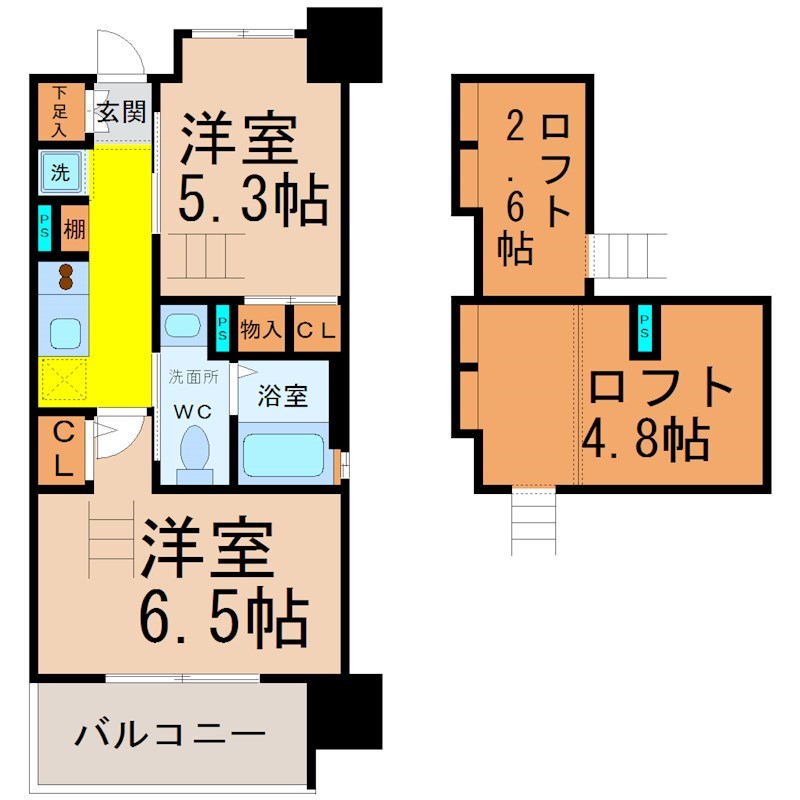 エステムコート名古屋駅前ＣＯＲＥ 間取り
