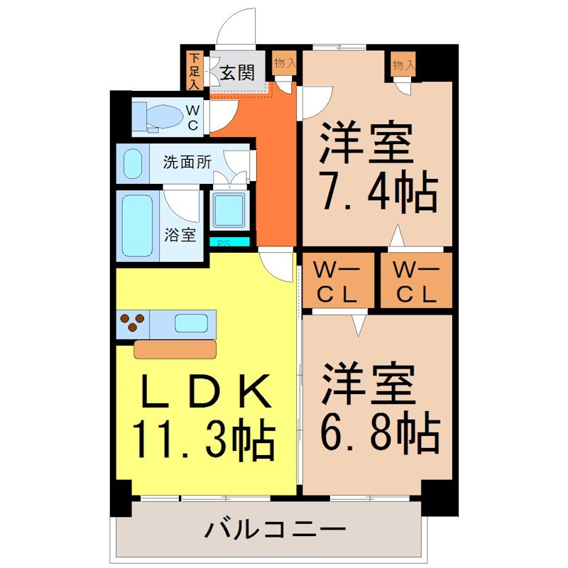 モラリエ金山(ＭＯＲＡＬＩＡ金山) 間取り