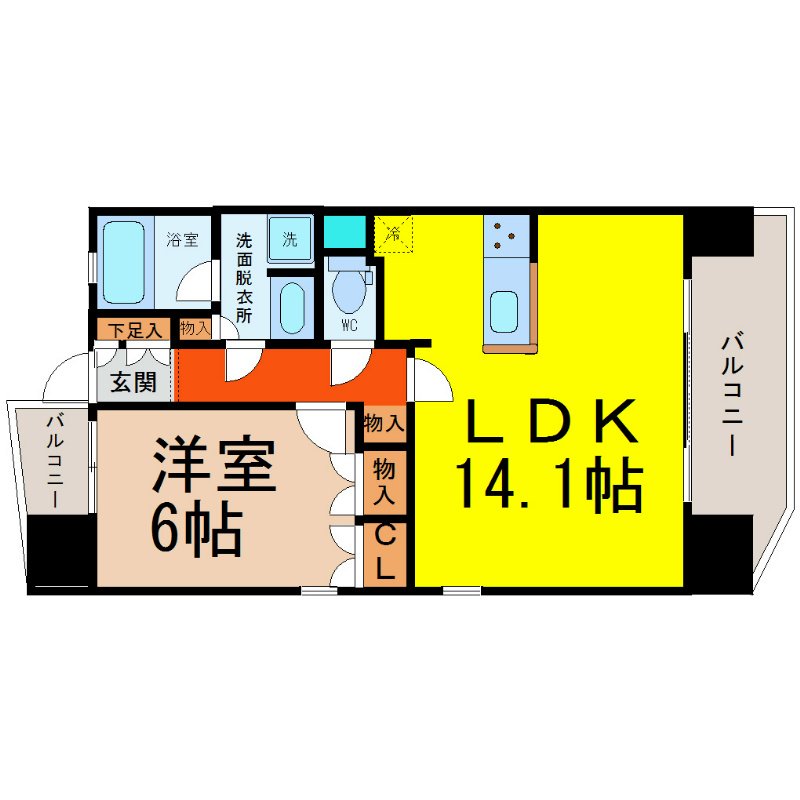 ＫＡＭＩＭＡＥＺＵ　ＲＩＳＥ（上前津ライズ） 間取り