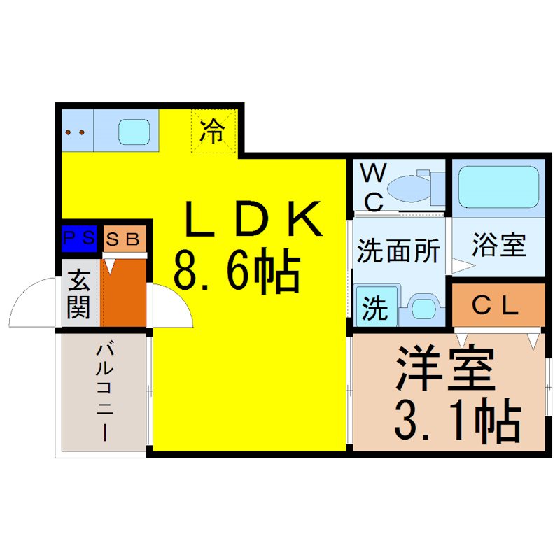 DLIFE道下（ディーライフ道下） 間取り