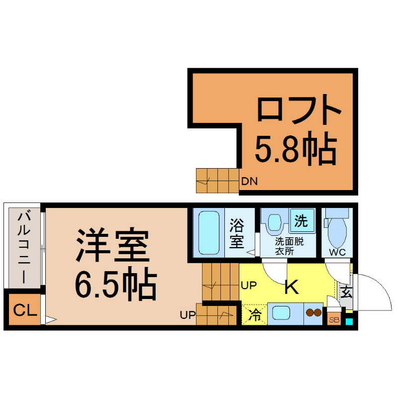 ＥＬＳＯＬＩＷＡＴＳＵＫＡ（エルソル岩塚） 間取り
