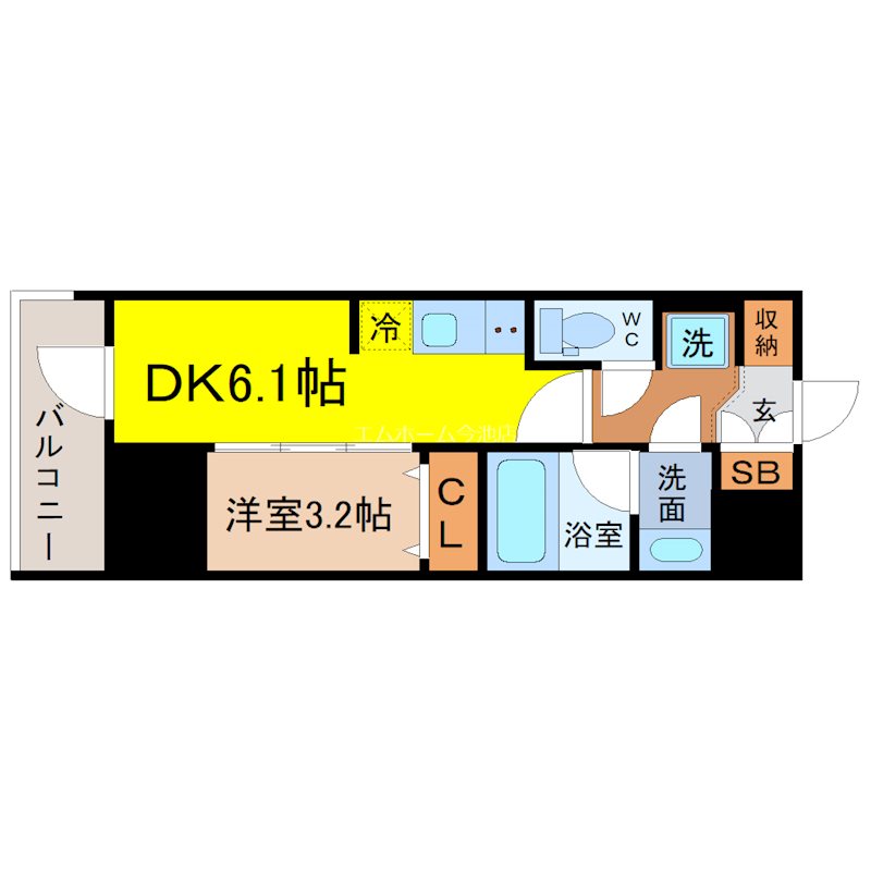 ルネフラッツ今池駅前South 間取り