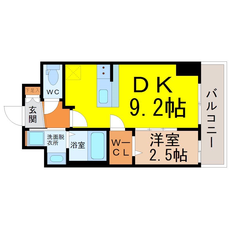 エステムコート名古屋新栄IIアリーナ 間取り