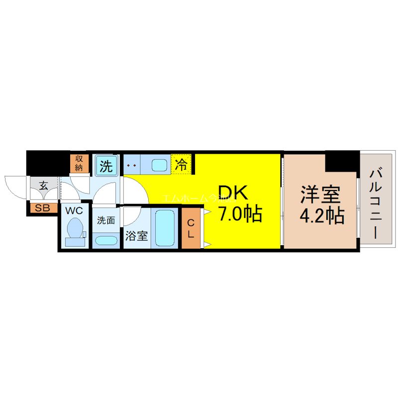 ルネフラッツ今池駅前South 間取り