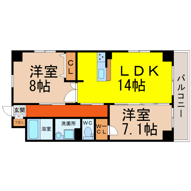 Ｓ－ＦＯＲＴ鶴舞ｍａｒｋｓ 間取り