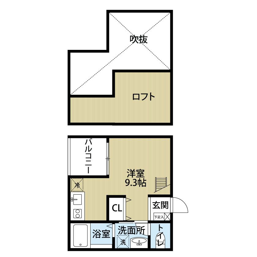 ｃｏｃｏｓｔｉｌｅ（ココスティーレ） 間取り
