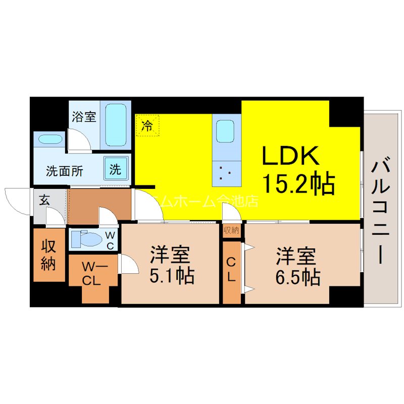 ルネフラッツ今池駅前South 間取り