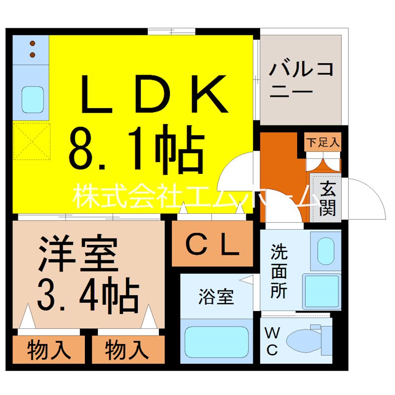 ハーモニーテラス上石川町Ｖ 間取り