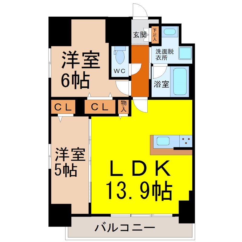 グランディール上前津 間取り