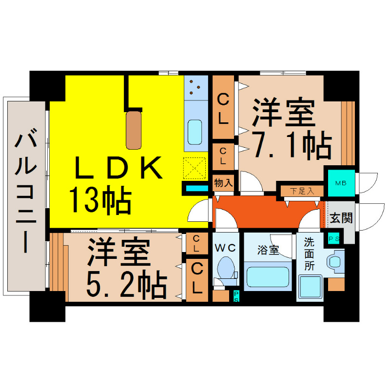 グランディール名古屋 間取り