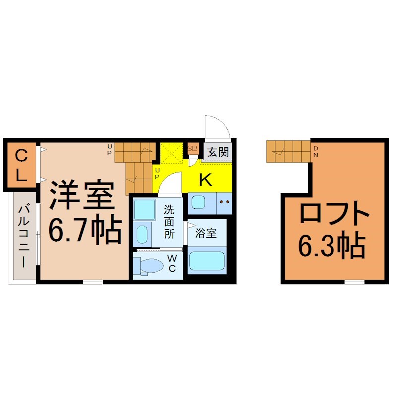 Ｃｕｐｒｅ ＯＳＯＮＥ（キュプレオオゾネ） 間取り