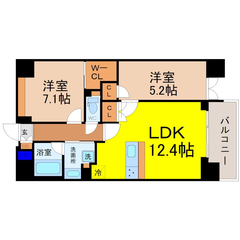 シーズンフラッツ今池NORTH 間取り