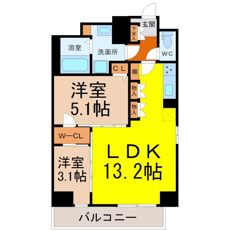 クレストタワー栄 間取り