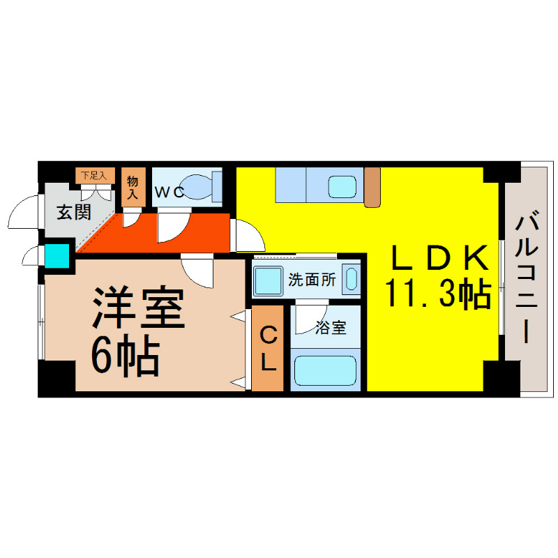 ＳＴ　ＰＬＡＺＡ　ＥＡＳＴ（エスティープラザイースト） 間取り