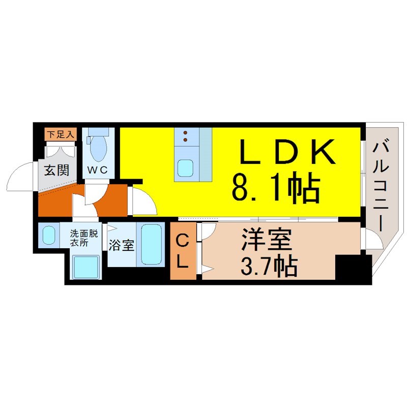 メイクス上前津Ⅲ 間取り