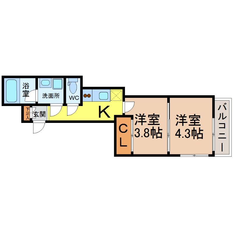 Ｂ’ｓ117Ｎｏｒｔｈ（ビーズ117ノース） 間取り