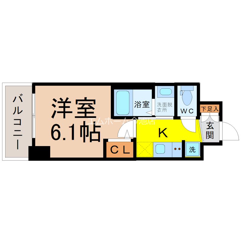 エステムコート名古屋新栄Ⅲグローリィ 間取り