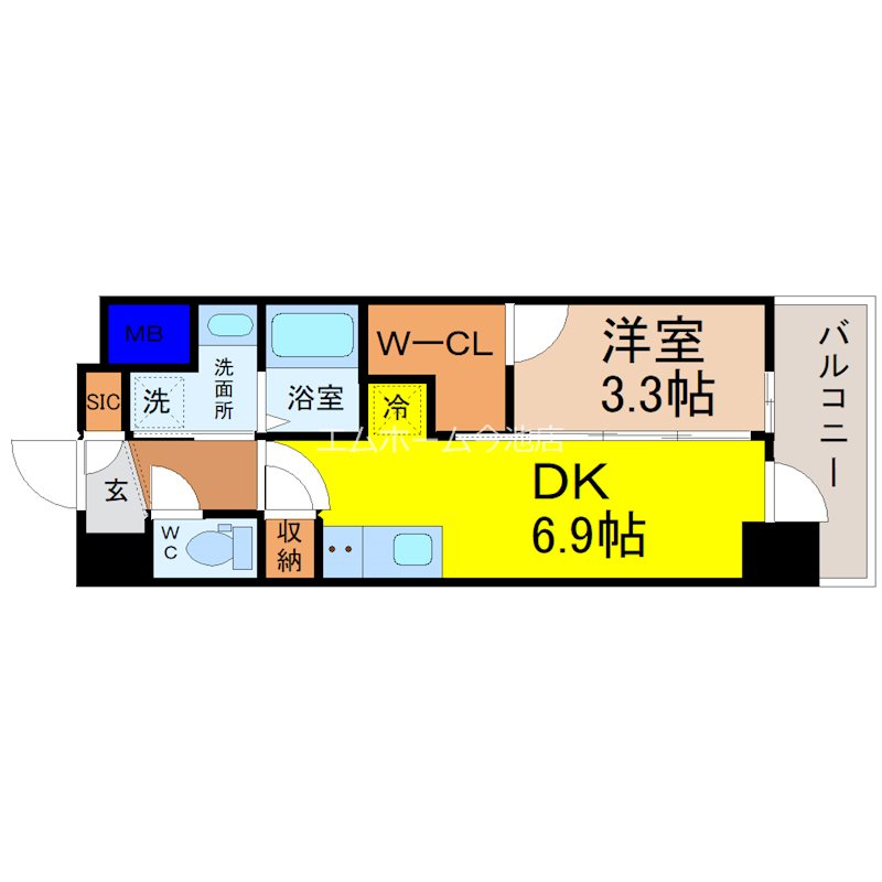 エステムコート名古屋新栄Ⅴラポール 間取り