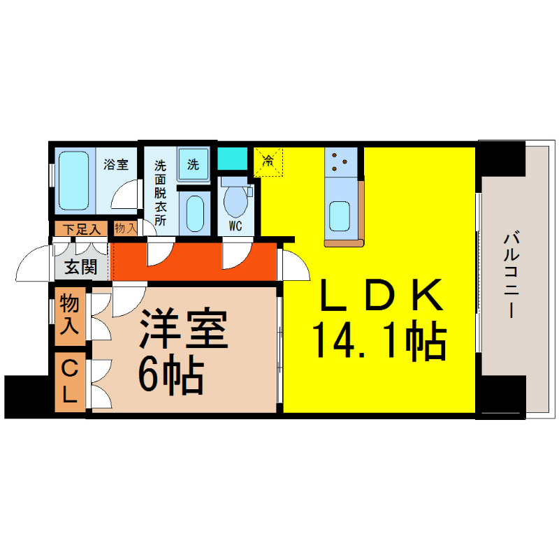 ＫＡＭＩＭＡＥＺＵ　ＲＩＳＥ（上前津ライズ） 間取り